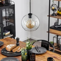 hofstein Suspension Verre 25 cm Koyoto Clair, 1 lumière