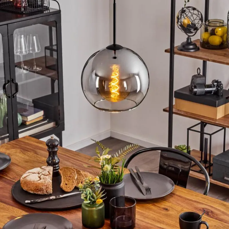 Suspension Verre Fumé-hofstein Suspension Verre 25 cm Koyoto Clair, Fumé, 1 lumière