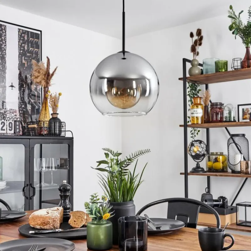 Suspension Verre Fumé-hofstein Suspension Verre 25 cm Koyoto Clair, Fumé, 1 lumière