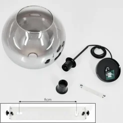 Suspension Verre Fumé-hofstein Suspension Verre 25 cm Koyoto Clair, Fumé, 1 lumière