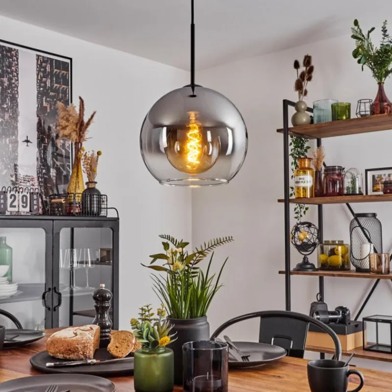 Suspension Verre Fumé-hofstein Suspension Verre 25 cm Koyoto Clair, Fumé, 1 lumière