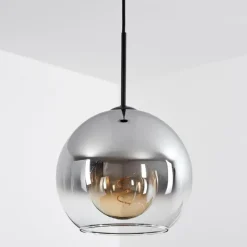 Suspension Verre Fumé-hofstein Suspension Verre 25 cm Koyoto Clair, Fumé, 1 lumière