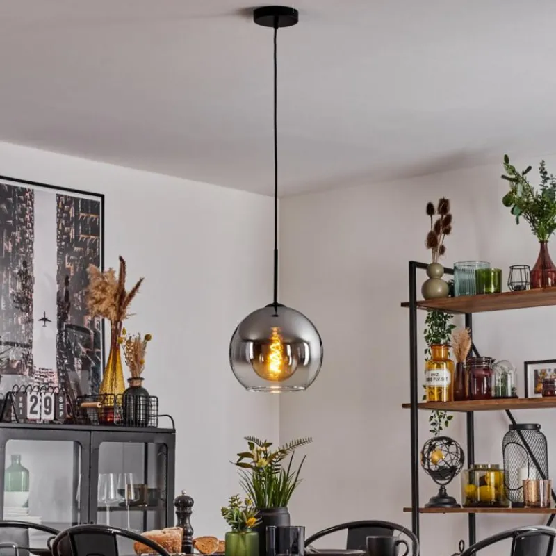 Suspension Verre Fumé-hofstein Suspension Verre 25 cm Koyoto Clair, Fumé, 1 lumière