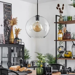 hofstein Suspension Verre 30 cm Koyoto Clair, 1 lumière