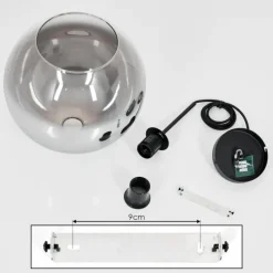 Suspension Verre Fumé-hofstein Suspension Verre 30 cm Koyoto Clair, Fumé, 1 lumière