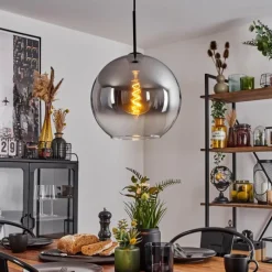 Suspension Verre Fumé-hofstein Suspension Verre 30 cm Koyoto Clair, Fumé, 1 lumière