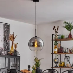 Suspension Verre Fumé-hofstein Suspension Verre 30 cm Koyoto Clair, Fumé, 1 lumière