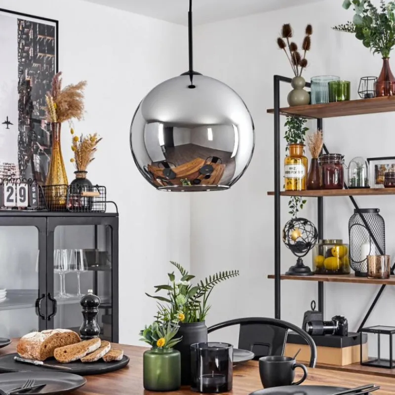 hofstein Suspension Verre 30 cm Koyoto Chrome, 1 lumière