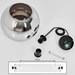 hofstein Suspension Verre 30 cm Koyoto Chrome, 1 lumière