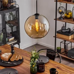 hofstein Suspension Verre 30 cm Koyoto Ambre, 1 lumière