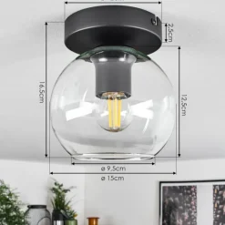 hofstein Suspension Verre 15 cm Koyoto Clair, 1 lumière