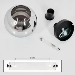 Suspension Verre Fumé-hofstein Suspension Verre 15 cm Koyoto Chrome, Fumé, 1 lumière