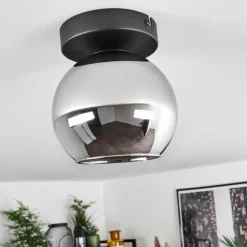 Suspension Verre Fumé-hofstein Suspension Verre 15 cm Koyoto Chrome, Fumé, 1 lumière