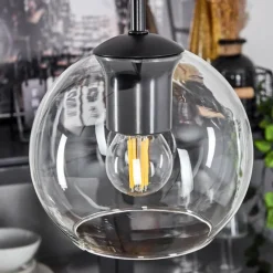 hofstein Suspension Verre 15 cm Koyoto Clair, 3 lumières