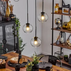 hofstein Suspension Verre 15 cm Koyoto Clair, 3 lumières