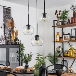 hofstein Suspension Verre 15 cm Koyoto Clair, 3 lumières