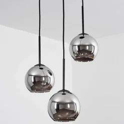 Suspension Verre Fumé-hofstein Suspension Verre 15 cm Koyoto Chrome, Fumé, 3 lumières