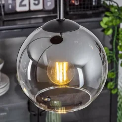 Suspension Verre Fumé-hofstein Suspension Verre 15 cm Koyoto Clair, Fumé, 3 lumières