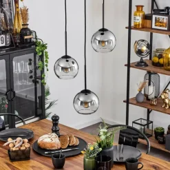 Suspension Verre Fumé-hofstein Suspension Verre 15 cm Koyoto Clair, Fumé, 3 lumières