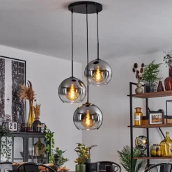 Suspension Verre Fumé-hofstein Suspension Verre 25 cm Koyoto Clair, Fumé, 3 lumières