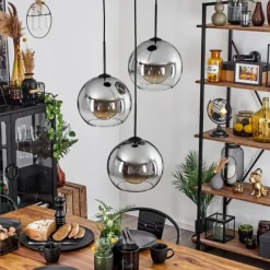 Suspension Verre Fumé-hofstein Suspension Verre 25 cm Koyoto Clair, Fumé, 3 lumières