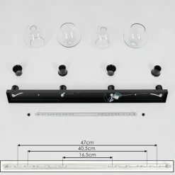 hofstein Suspension Verre 15 cm Koyoto Clair, 4 lumières
