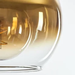 hofstein Suspension Verre 25 cm Koyoto Or, Clair, 2 lumières