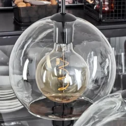 hofstein Suspension Verre 25 cm Koyoto Clair, 2 lumières