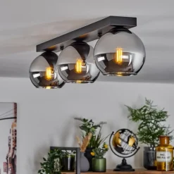 Suspension Verre Fumé-hofstein Suspension Verre 15 cm Koyoto Chrome, Fumé, 3 lumières