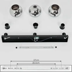 Suspension Verre Fumé-hofstein Suspension Verre 15 cm Koyoto Chrome, Fumé, 3 lumières