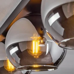 Suspension Verre Fumé-hofstein Suspension Verre 15 cm Koyoto Chrome, Fumé, 3 lumières