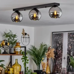 Suspension Verre Fumé-hofstein Suspension Verre 15 cm Koyoto Chrome, Fumé, 3 lumières