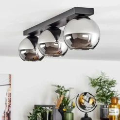 Suspension Verre Fumé-hofstein Suspension Verre 15 cm Koyoto Chrome, Fumé, 3 lumières