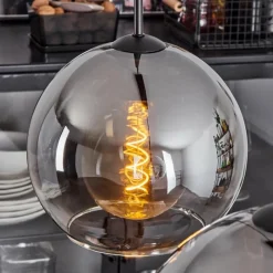 Suspension Verre Fumé-hofstein Suspension Verre 25 cm Koyoto Clair, Fumé, 2 lumières