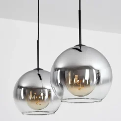 Suspension Verre Fumé-hofstein Suspension Verre 25 cm Koyoto Clair, Fumé, 2 lumières