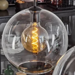 hofstein Suspension Verre 30 cm Koyoto Clair, 2 lumières