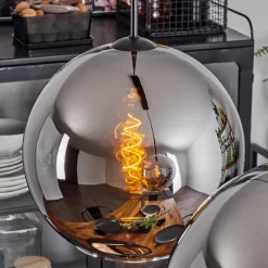 Suspension Verre Fumé-hofstein Suspension Verre 30 cm Koyoto Chrome, Fumé, 2 lumières