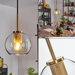 hofstein Suspension Verre 15 cm Koyoto Or, 1 lumière