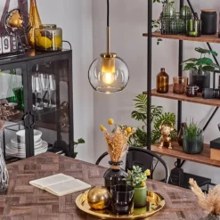 hofstein Suspension Verre 15 cm Koyoto Or, 1 lumière