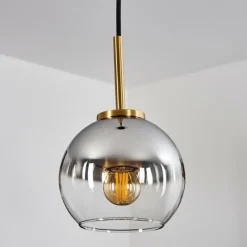 hofstein Suspension Verre 15 cm Koyoto Or, Noir, 1 lumière