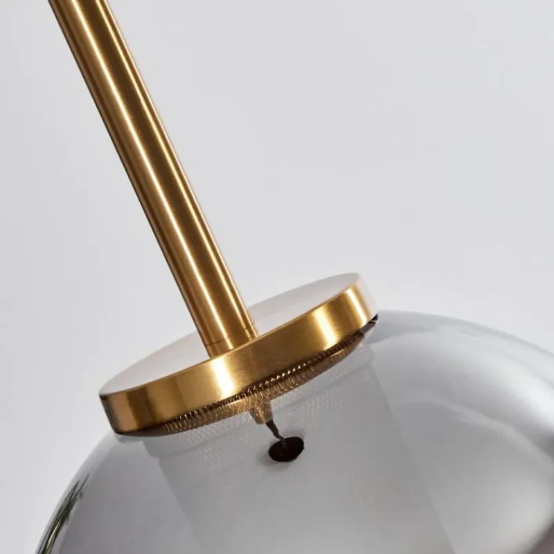 Lampes Dorées-hofstein Suspension Verre 15 cm Koyoto Or, Noir, 1 lumière