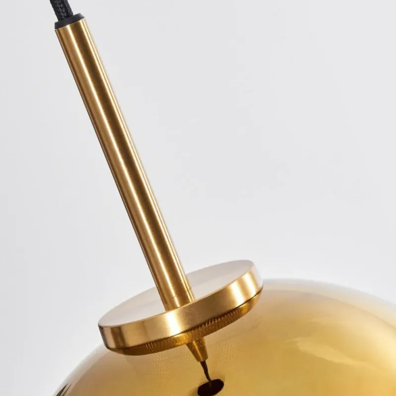 hofstein Suspension Verre 20 cm Koyoto Or, Noir, 1 lumière