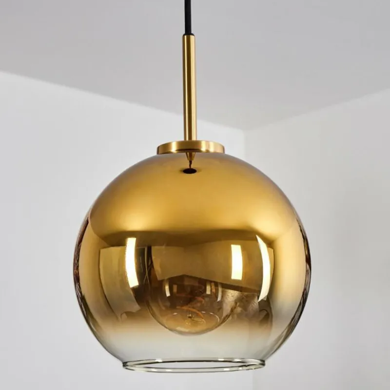 hofstein Suspension Verre 20 cm Koyoto Or, Noir, 1 lumière