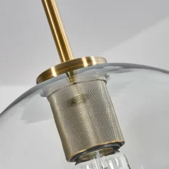 hofstein Suspension Verre 25 cm Koyoto Vieux laiton, 1 lumière