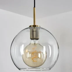 hofstein Suspension Verre 25 cm Koyoto Vieux laiton, 1 lumière