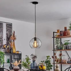 hofstein Suspension Verre 25 cm Koyoto Vieux laiton, 1 lumière