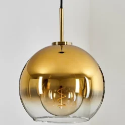 hofstein Suspension Verre 25 cm Koyoto Vieux laiton, 1 lumière