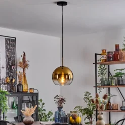 hofstein Suspension Verre 25 cm Koyoto Vieux laiton, 1 lumière