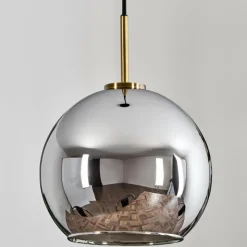 Suspension Verre Fumé-hofstein Suspension Verre 25 cm Koyoto Vieux laiton, 1 lumière