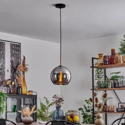 Suspension Verre Fumé-hofstein Suspension Verre 25 cm Koyoto Vieux laiton, 1 lumière